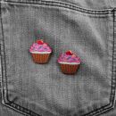Aufnäher - Muffin - braun - 2er Set - Patch