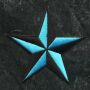 Patch - Star black-light blue