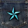 Patch - Star black-light blue