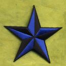 Parche - Estrella negra-azul