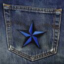 Parche - Estrella negra-azul