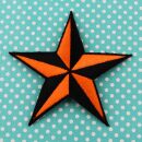 Parche - Estrella negra-naranja
