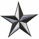 Parche - Estrella negra-gris