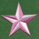 Parche - Estrella rosa-blanca
