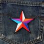 Patch - Star white-red-blue-purple