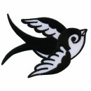 Patch - Swallow - black-white - head to the right