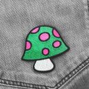 Patch - Fungo - fungo velenoso verde-rosa-bianco - toppa