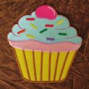 Parche - Muffin amarillo-azul claro-rosa