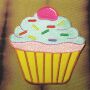 Patch - Muffin - giallo-blu-rosa chiaro - toppa