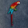 Parche - Papagayo rojo-amarillo-verde-azul