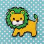 Patch - Lion - yellow-green