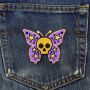 Patch - Butterfly with Skull - purple-ocher