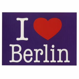 Postkarte - I love Berlin - lila