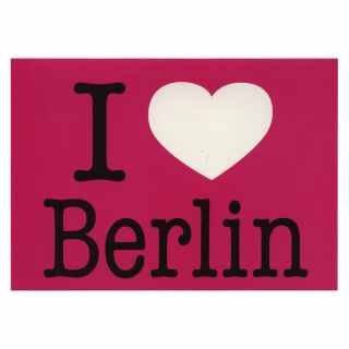 Postcard - I love Berlin - magenta