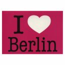Postkarte - I love Berlin - magenta