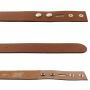 Cinturón de cuero - marrón-luminoso - 4 cm - todos los largos
