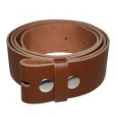 Leather belt - Buckle free belt - light-brown - 4 cm -...