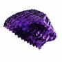 Paillettenmütze - lila - elastische Mütze aus Pailletten
