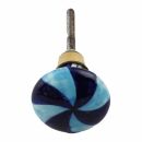 Ceramic door knob shabby chic conical - bicolor -...