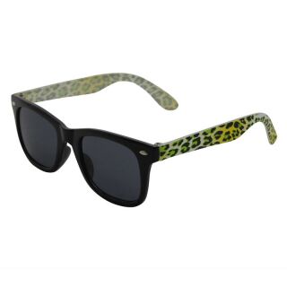 Freak Scene Kinder Sonnenbrille - Bügel mit Leopardmuster - grün