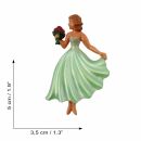 Pin - woman with flowers - bride - badge