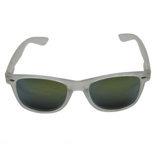 Freak Scene Sunglasses - L - transparent grey - gold mirrored