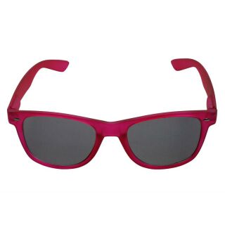 Freak Scene Sonnenbrille - L - transparent rot - blau schattierte Gläser