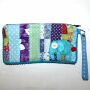 Pencil case made of cotton - Elefant small - Patchwork Pattern 02 - Pocket