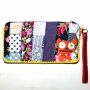 Pencil case made of cotton - Dog small - Patchwork Pattern 02 - Pocket