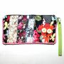 Pencil case made of cotton - Cat small - Patchwork Pattern 08 - Pocket