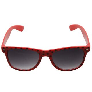 Freak Scene Sonnenbrille - M - rot mit schwarzen Sternen