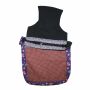Shopping bag - Pattern of Flowers purple-grey-redbrown 01 - Sling bag