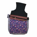 Shopping bag - Pattern of Flowers purple-grey-redbrown 02...