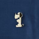 Pin - little dog - white - Badge
