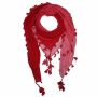 Pañuelo de algodón - rojo - color gradiente con fleco - Pañuelo cuadrado para el cuello