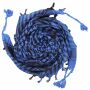 Kefiah - tessitura semplice blu - nero - Shemagh - Sciarpa Arafat