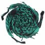 Kufiya - Keffiyeh - tejido basico verde - negro - Pañuelo de Arafat