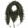 Kufiya - basic woven green-olive green - black - Shemagh - Arafat scarf