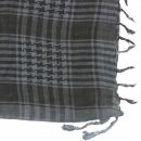 Kufiya - Keffiyeh - tejido basico gris-gris oscuro - negro - Pañuelo de Arafat