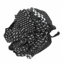 Kufiya style scarf - cross pattern - black - white - Shemagh - Arafat scarf