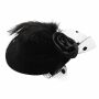 hair clip hat & feather - hair accessories - medium - black