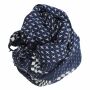 Kufiya style scarf - cross pattern - blue navy - white - Shemagh - Arafat scarf