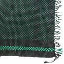 Pañuelo de estilo Kufiya - Keffiyeh - estampado de cruz - negro - verde - Pañuelo de Arafat