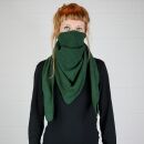 Sciarpa di cotone tessuto pesante - robusta - verde - foulard quadrato
