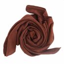 Scarf coarsely woven - heavy quality - brown - squared kerchief