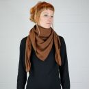 Scarf coarsely woven - heavy quality - brown - squared kerchief