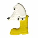 Spilla - cane con una scarpa - giallo - fermaglio DDR
