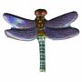 Blechanstecker - Libelle lila - Anstecker aus Blech