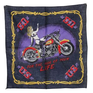 Bandana - U.S. Rider Biker Blu-navy - Fazzoletto da collo - Quadrato