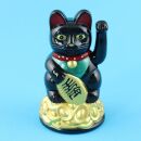 Gatto della fortuna - Gatto cinese - Maneki neko - 11 cm - nero